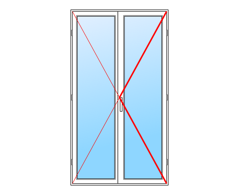 PORTES-FENÊTRE PVC 1 VANTAIL 2